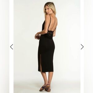 🆕 Nightcap Clothing jersey slip dress. Color black. Size S.